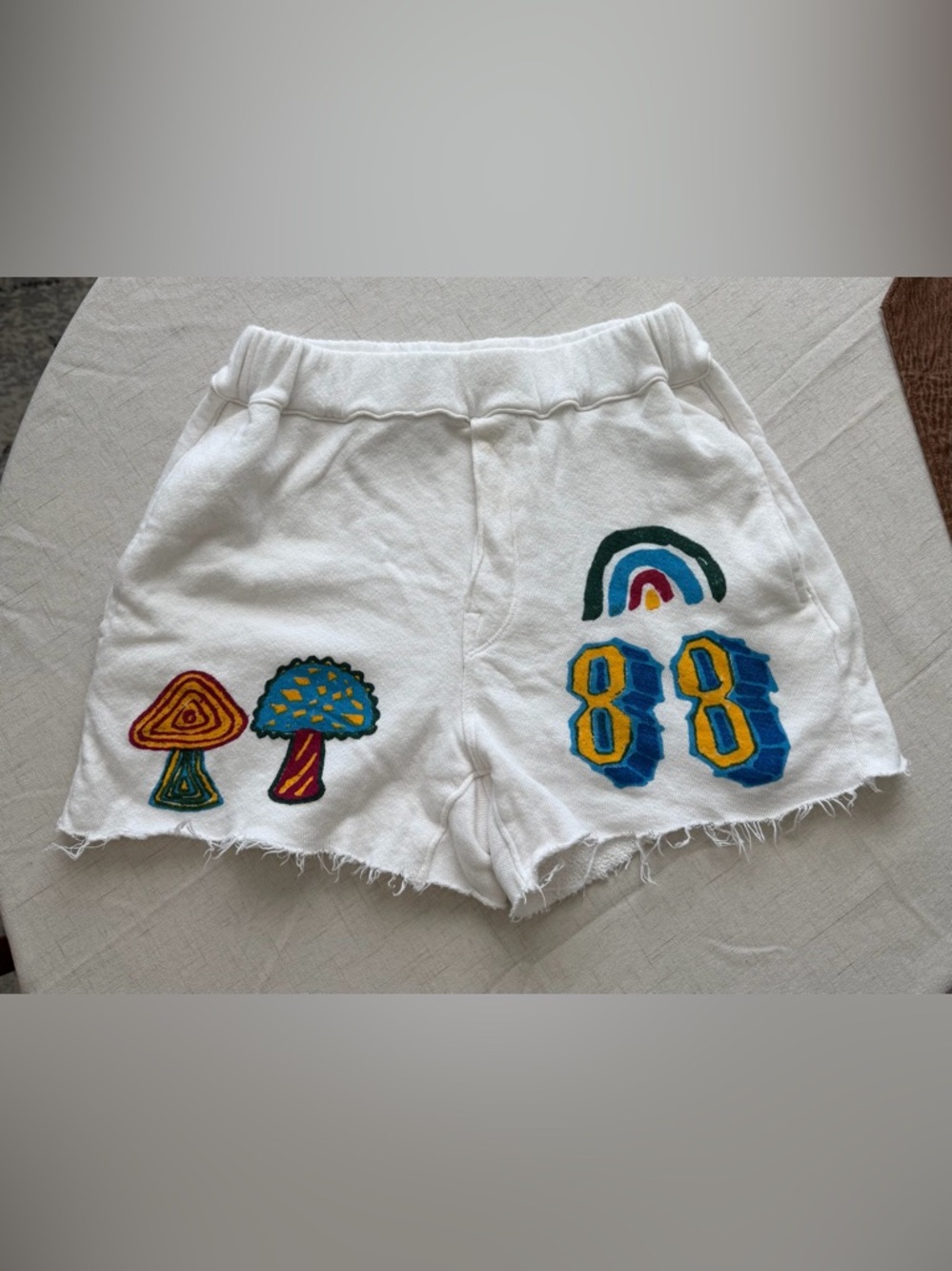 MOTHER White Painted Shorts